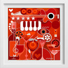 Picasso Style music and cocktails Artwork Painting - Meri Deewar 1 : 1 Square Premium Wall Art Canvas by MeriDeewar
