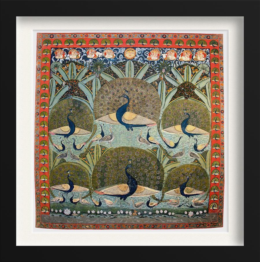 Pichvai for Morakuti Painting - Meri Deewar 1 : 1 Square Premium Wall Art Canvas by MeriDeewar
