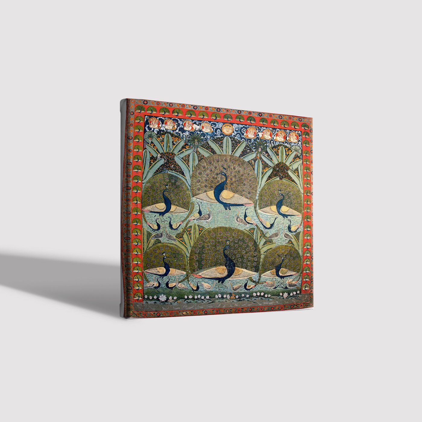 Pichvai for Morakuti Painting - Meri Deewar 1 : 1 Square Premium Wall Art Canvas by MeriDeewar