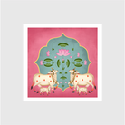 Pichwai Cow Painting - Meri Deewar 1 : 1 Square Premium Wall Art Canvas by MeriDeewar