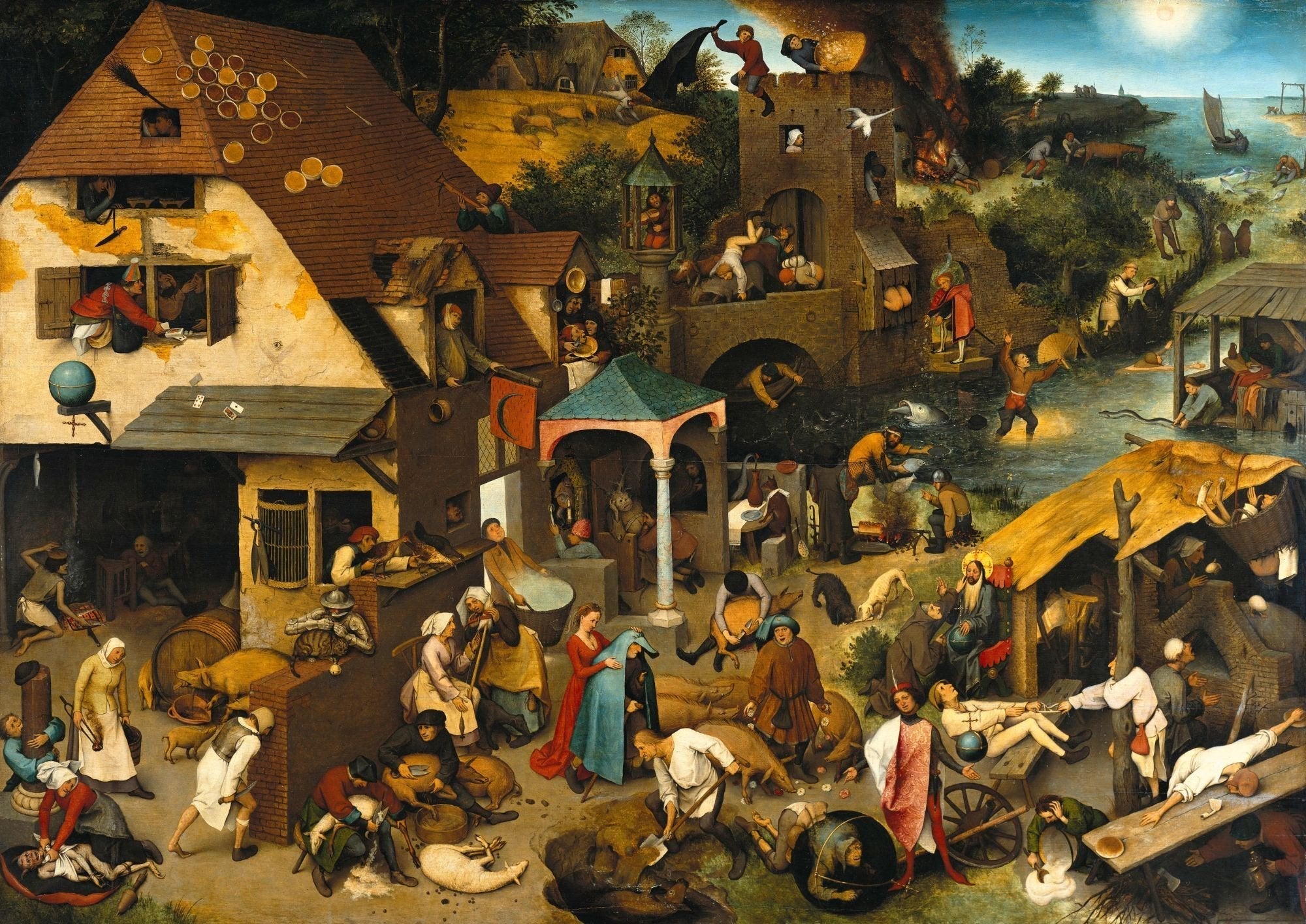 Pieter Bruegel the Elder 3 : 2 Horizontal Premium Wall Art Canvas by MeriDeewar