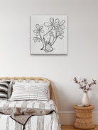 Pigeon on a branch of a chestnut tree Painting 1 : 1 Square Premium Wall Art Canvas by MeriDeewar