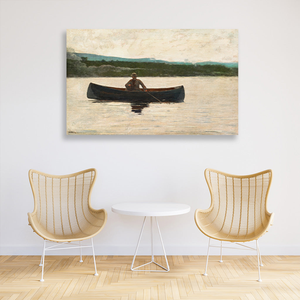 Playing a Fish painting - Meri Deewar 3 : 2 Horizontal Premium Wall Art Canvas by MeriDeewar