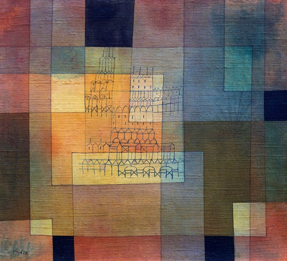 Polyphonic Architecture painting - Meri Deewar 4 :5 Vertical Premium Wall Art Canvas by MeriDeewar