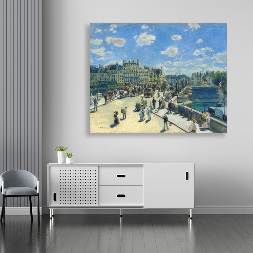 Pont neuf,Paris-Meri Deewar 4 :5 Vertical Premium Wall Art Canvas by MeriDeewar