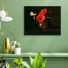 Poppies and Daisies painting 5 : 4 Horizontal Premium Wall Art Canvas by MeriDeewar