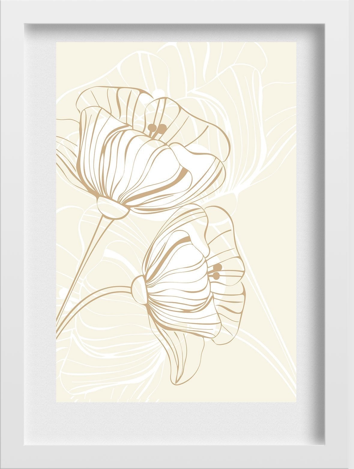 Poppy Flowers Wall Art 2 Painting - Meri Deewar 2 : 3 Vertical Premium Wall Art Canvas by MeriDeewar