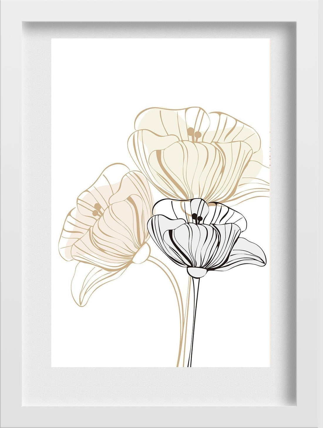 Poppy Flowers Wall Art Painting - Meri Deewar 2 : 3 Vertical Premium Wall Art Canvas by MeriDeewar