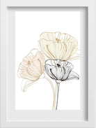 Poppy Flowers Wall Art Painting - Meri Deewar 2 : 3 Vertical Premium Wall Art Canvas by MeriDeewar