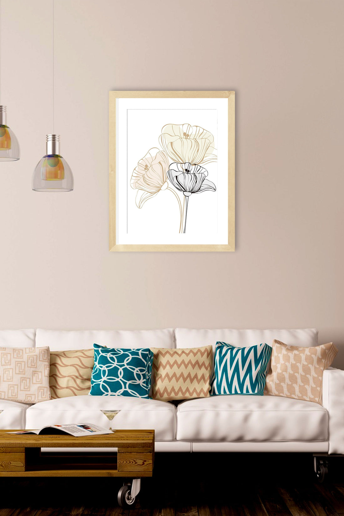 Poppy Flowers Wall Art Painting - Meri Deewar 2 : 3 Vertical Premium Wall Art Canvas by MeriDeewar