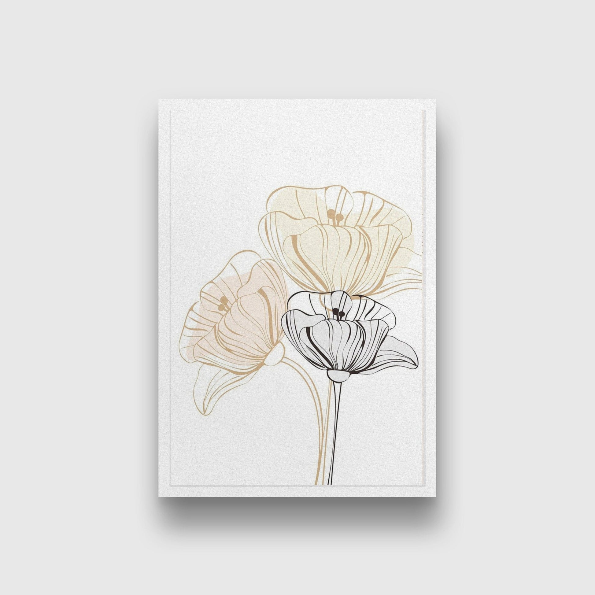 Poppy Flowers Wall Art Painting - Meri Deewar 2 : 3 Vertical Premium Wall Art Canvas by MeriDeewar