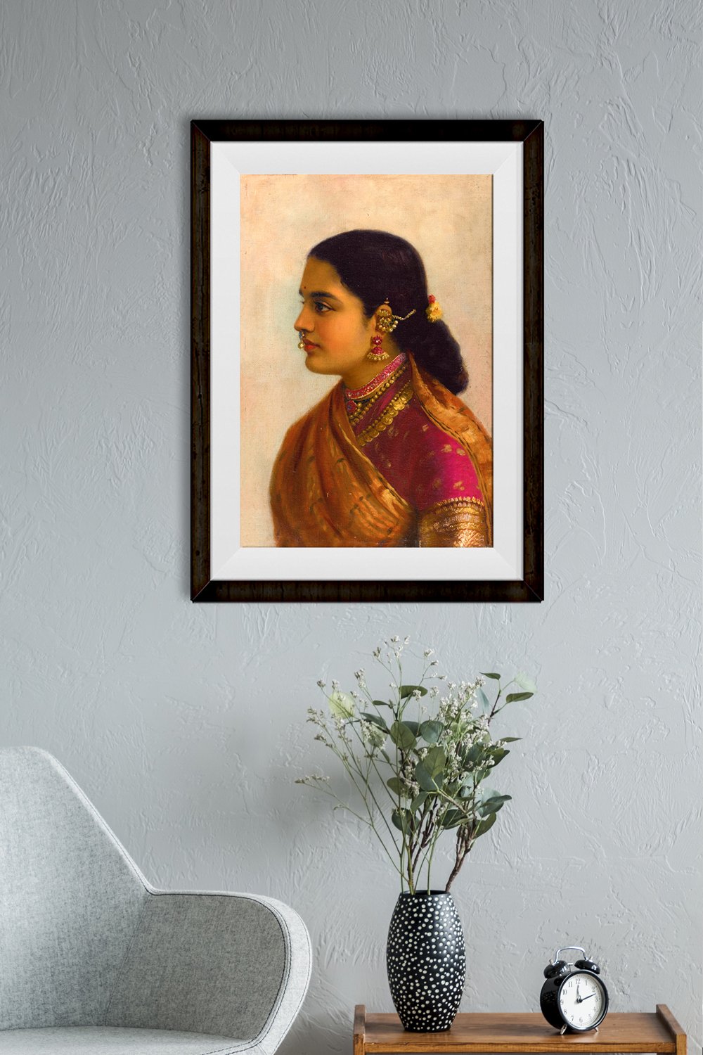 Portrait of a Young Woman Painting - Meri Deewar 2 : 3 Vertical Premium Wall Art Canvas by MeriDeewar