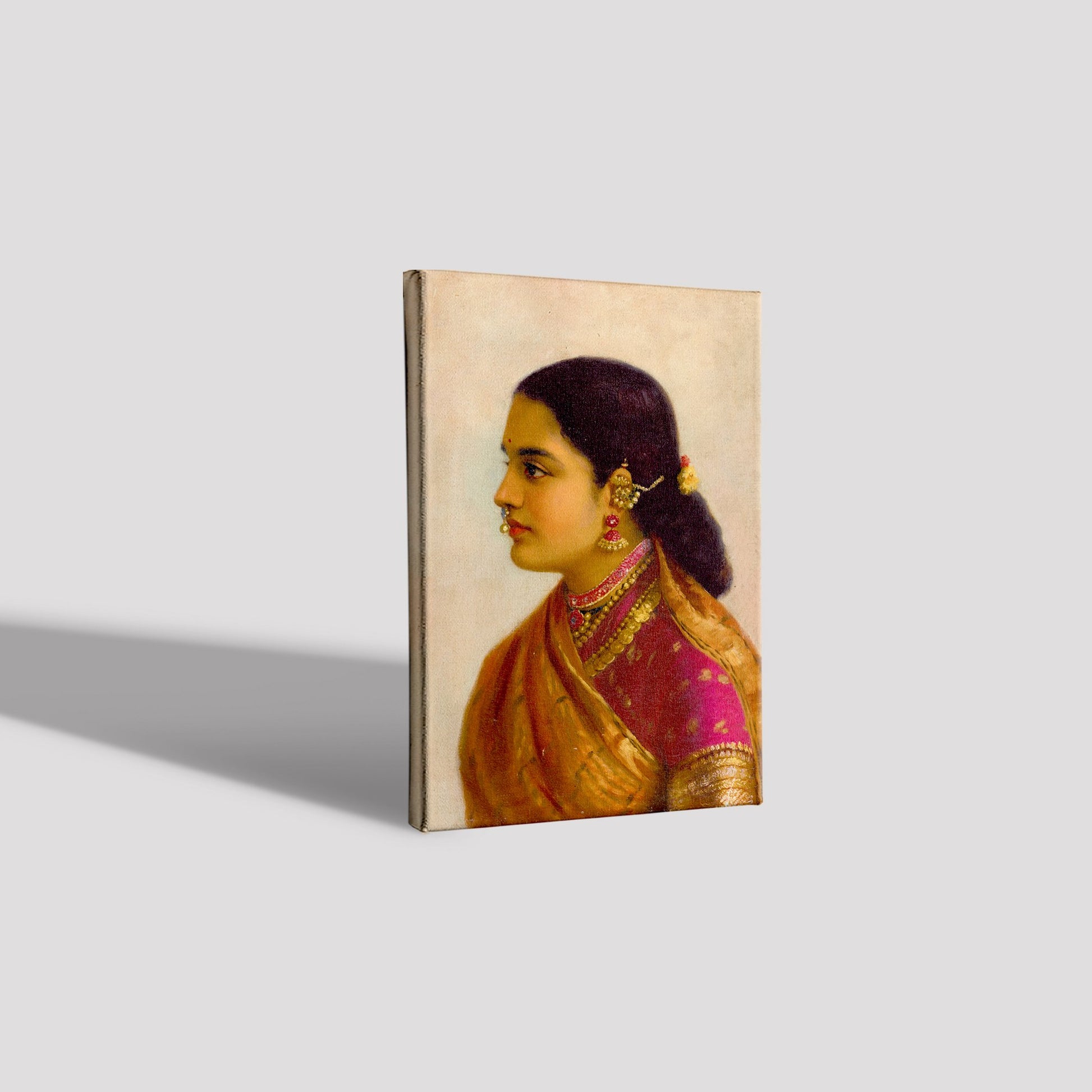 Portrait of a Young Woman Painting - Meri Deewar 2 : 3 Vertical Premium Wall Art Canvas by MeriDeewar