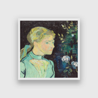 Portrait of Adeline Ravoux Painting 1 : 1 Square Premium Wall Art Canvas by MeriDeewar