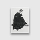 Portrait of Coba Stolk-Schmidt sitting on a chair Reijer Stolk Painting - Meri Deewar 3 : 4.2 Vertical Premium Wall Art Canvas by MeriDeewar