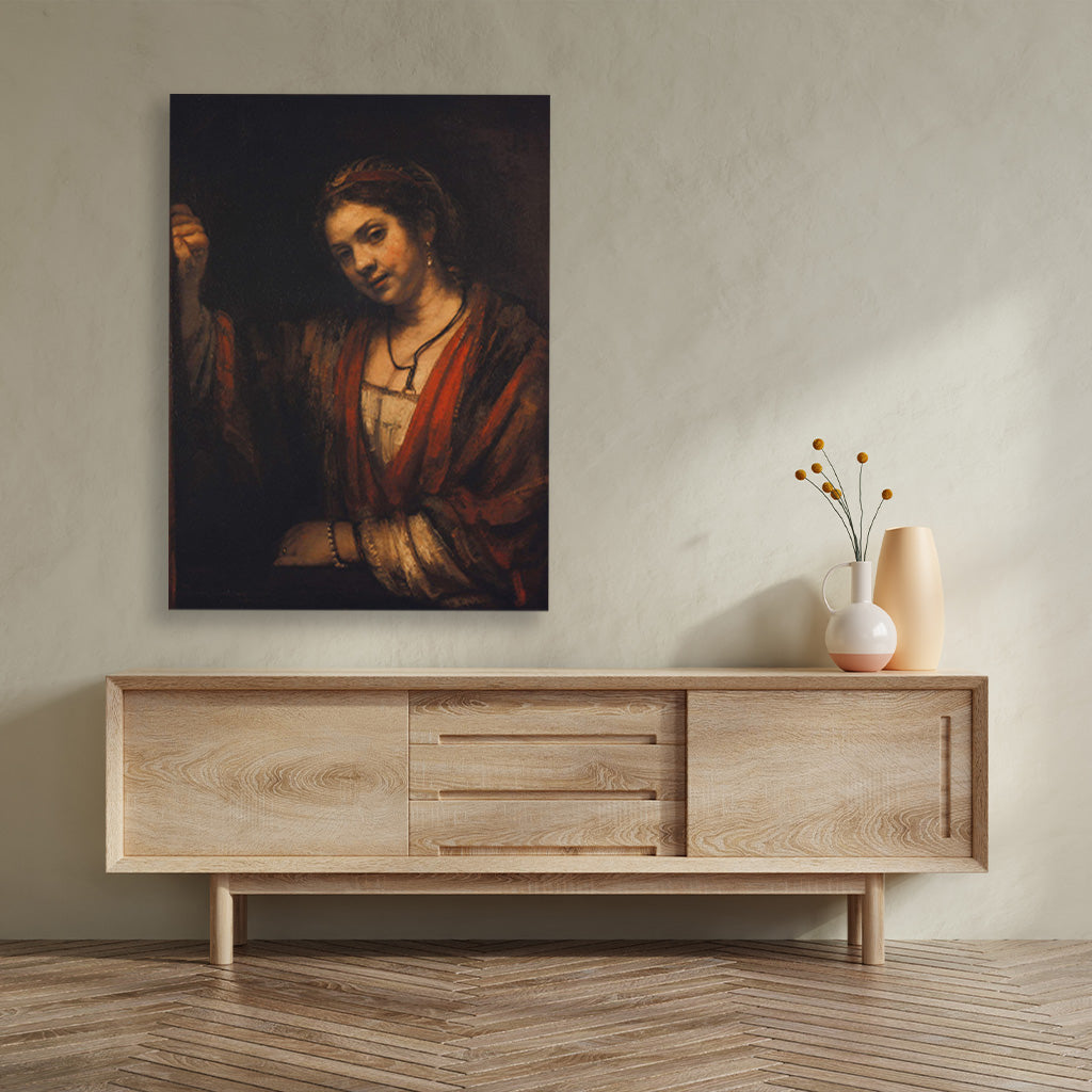 Portrait of Hendrickje Stoffels Painting - Meri Deewar 3 : 4 Vertical Premium Wall Art Canvas by MeriDeewar