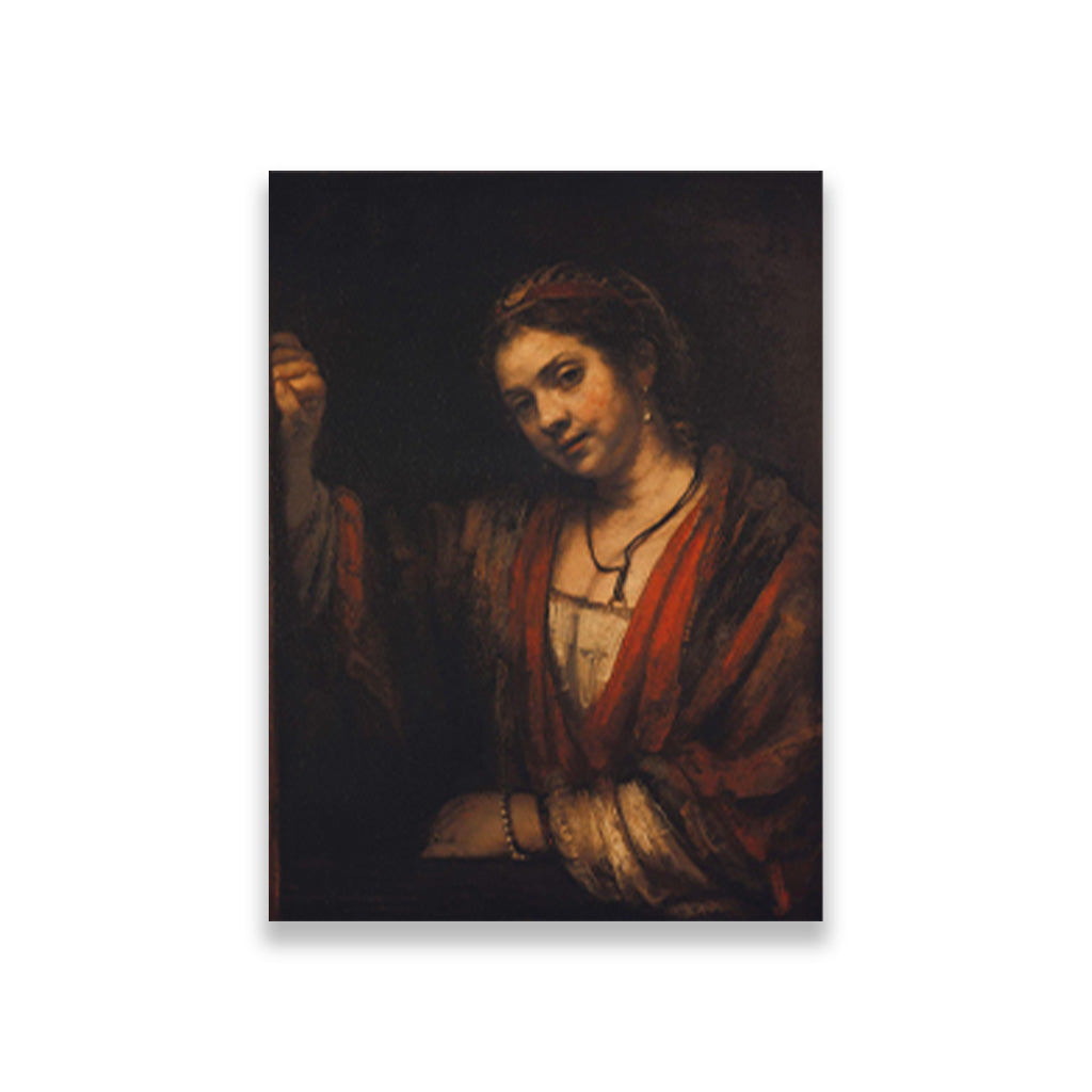 Portrait of Hendrickje Stoffels Painting - Meri Deewar 3 : 4 Vertical Premium Wall Art Canvas by MeriDeewar