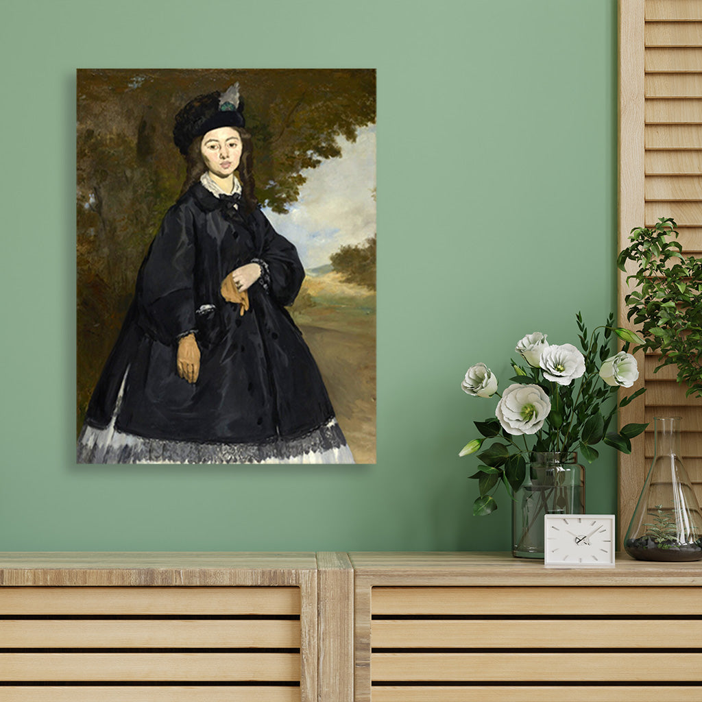 Portrait of Madame Brunet Painting - Meri Deewar 3 : 4 Vertical Premium Wall Art Canvas by MeriDeewar