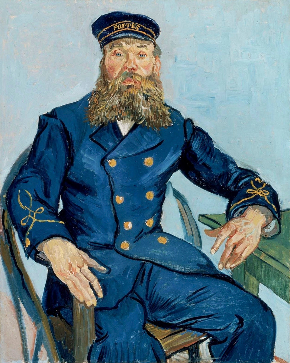 Portrait of the Postman Joseph Roulin 3 : 4 Vertical Premium Wall Art Canvas by MeriDeewar