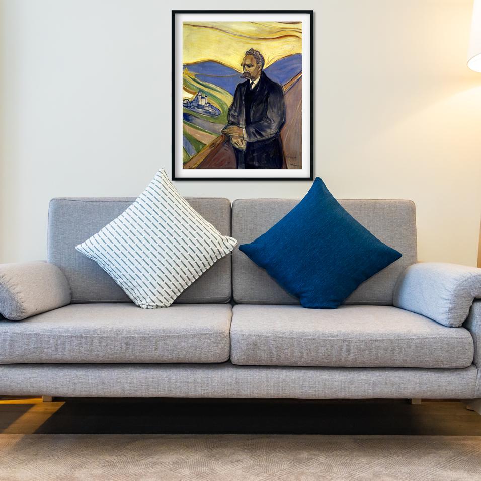 Potrait of Friedrich Nietzsche Painting - Meri Deewar 4 :5 Vertical Premium Wall Art Canvas by MeriDeewar