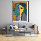 potrait of lydia Painting - Meri Deewar 3 : 4 Vertical Premium Wall Art Canvas by MeriDeewar