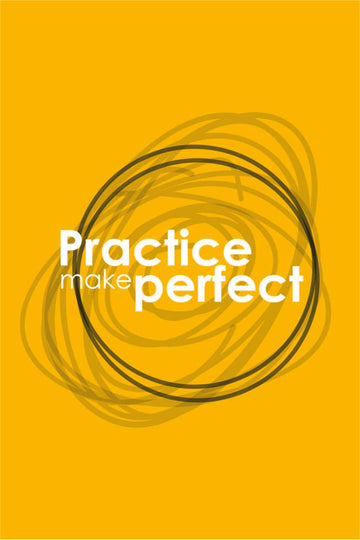 Practice Make Perfect _ poster- Meri Deewar Poster A3 / Poster Premium Wall Art Canvas by MeriDeewar