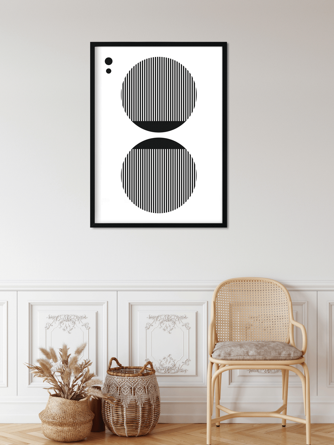 Primitive Shapes wall art Painting 4 X 5.5 Vertical Premium Wall Art Canvas by MeriDeewar