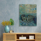 Prisoners Exercising (1890) famous painting 3 : 4 Vertical Premium Wall Art Canvas by MeriDeewar