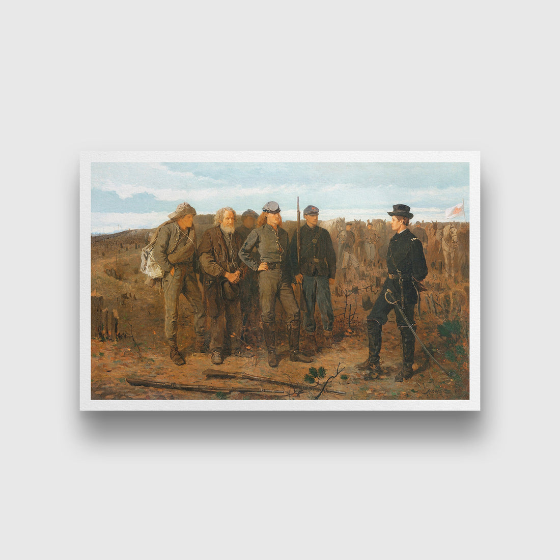 Prisoners from the Front painting - Meri Deewar 3 : 2 Horizontal Premium Wall Art Canvas by MeriDeewar