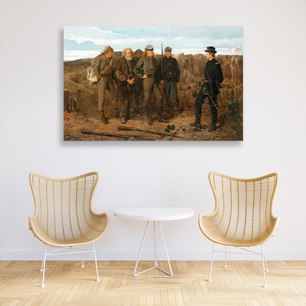 Prisoners from the Front painting - Meri Deewar 3 : 2 Horizontal Premium Wall Art Canvas by MeriDeewar
