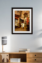 Promenade on an Indian Street magic Painting - Meri Deewar 4 X 5.5 Vertical Premium Wall Art Canvas by MeriDeewar