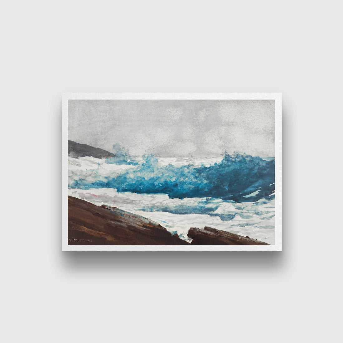 Prout’s Neck, Breakers painting - Meri Deewar 3 : 2 Horizontal Premium Wall Art Canvas by MeriDeewar