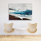 Prout’s Neck, Breakers painting - Meri Deewar 3 : 2 Horizontal Premium Wall Art Canvas by MeriDeewar