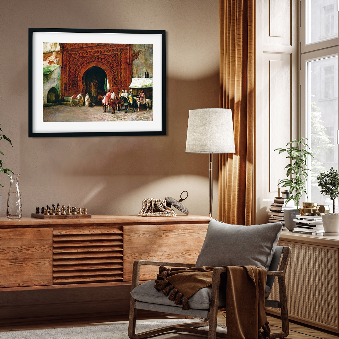 Rabat the Red Gate Painting 4 : 3 Horizontal Premium Wall Art Canvas by MeriDeewar