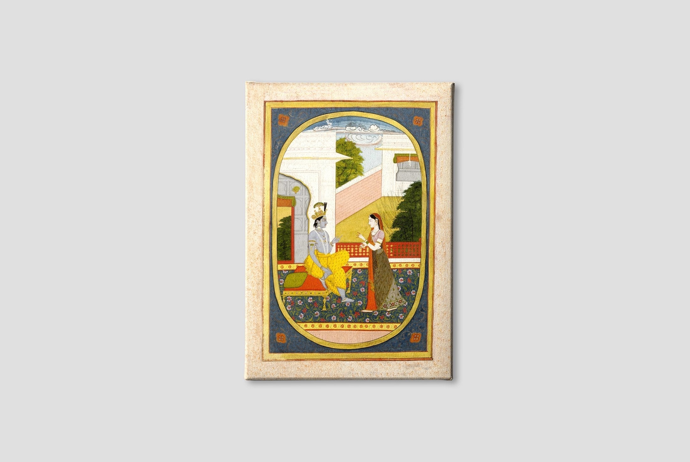 Radha And Krishna Painting - Meri Deewar 3 : 4 Vertical Premium Wall Art Canvas by MeriDeewar