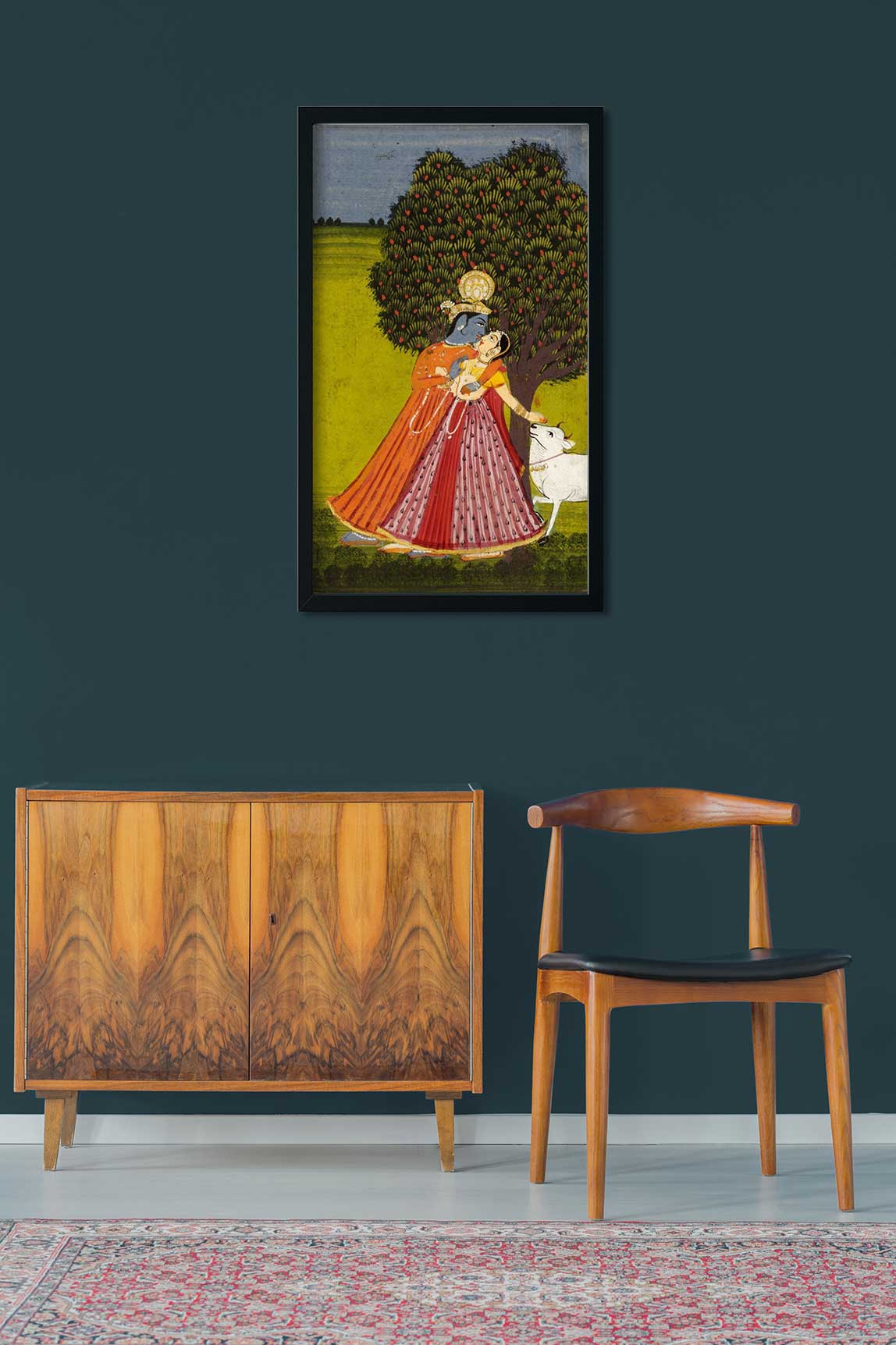 Radha and Krishna Painting 2 : 3 Vertical Premium Wall Art Canvas by MeriDeewar