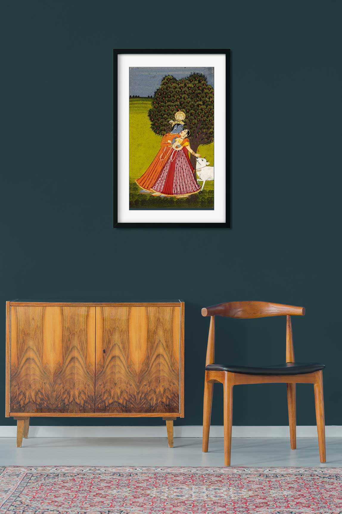 Radha and Krishna Painting 2 : 3 Vertical Premium Wall Art Canvas by MeriDeewar