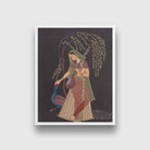 Radha Krishna Mughal Miniature Painting - Meri Deewar 3 : 4 Vertical Premium Wall Art Canvas by MeriDeewar