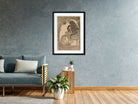 Radha Stroking Krishna's Feet Painting 2 : 3 Vertical Premium Wall Art Canvas by MeriDeewar