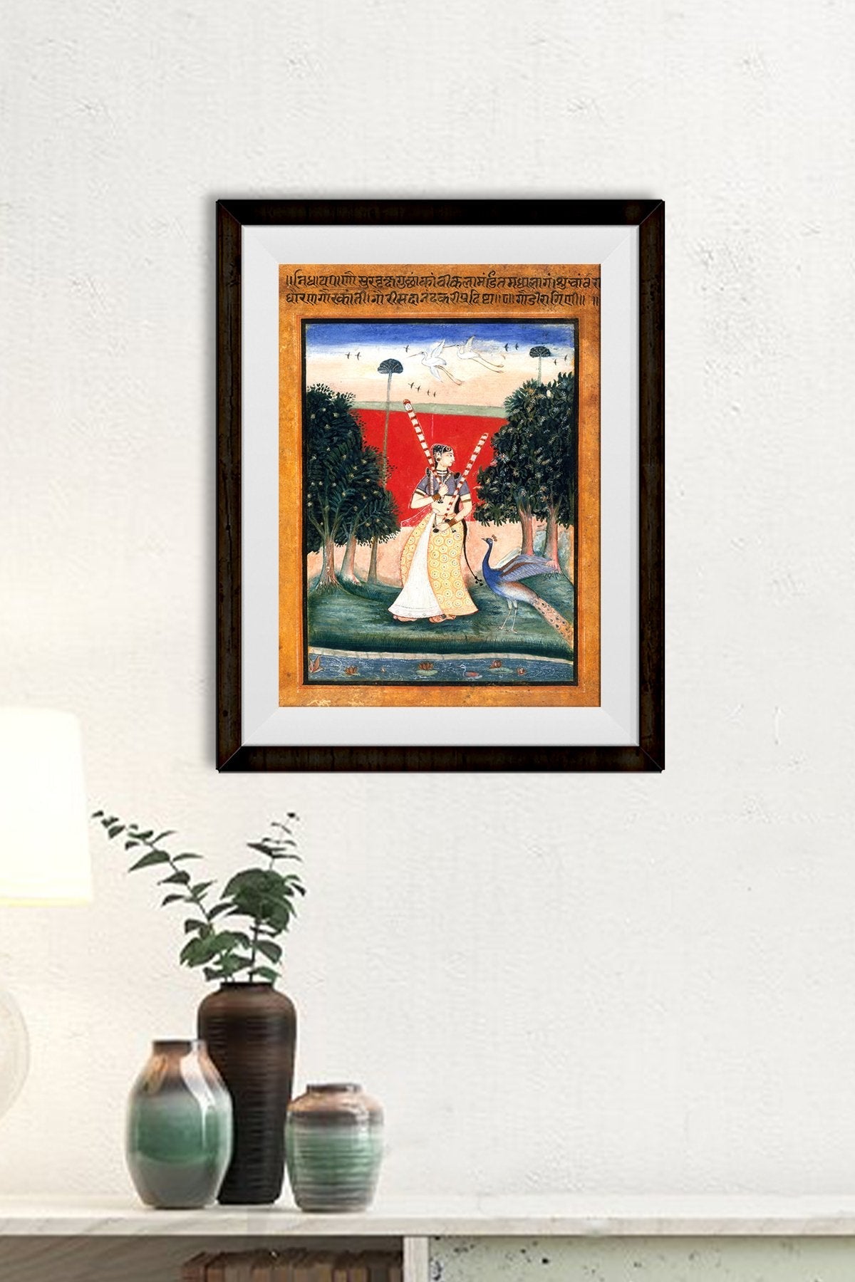 Ragamala paintings of raag malkauns Painting - Meri Deewar 2 : 3 Vertical Premium Wall Art Canvas by MeriDeewar