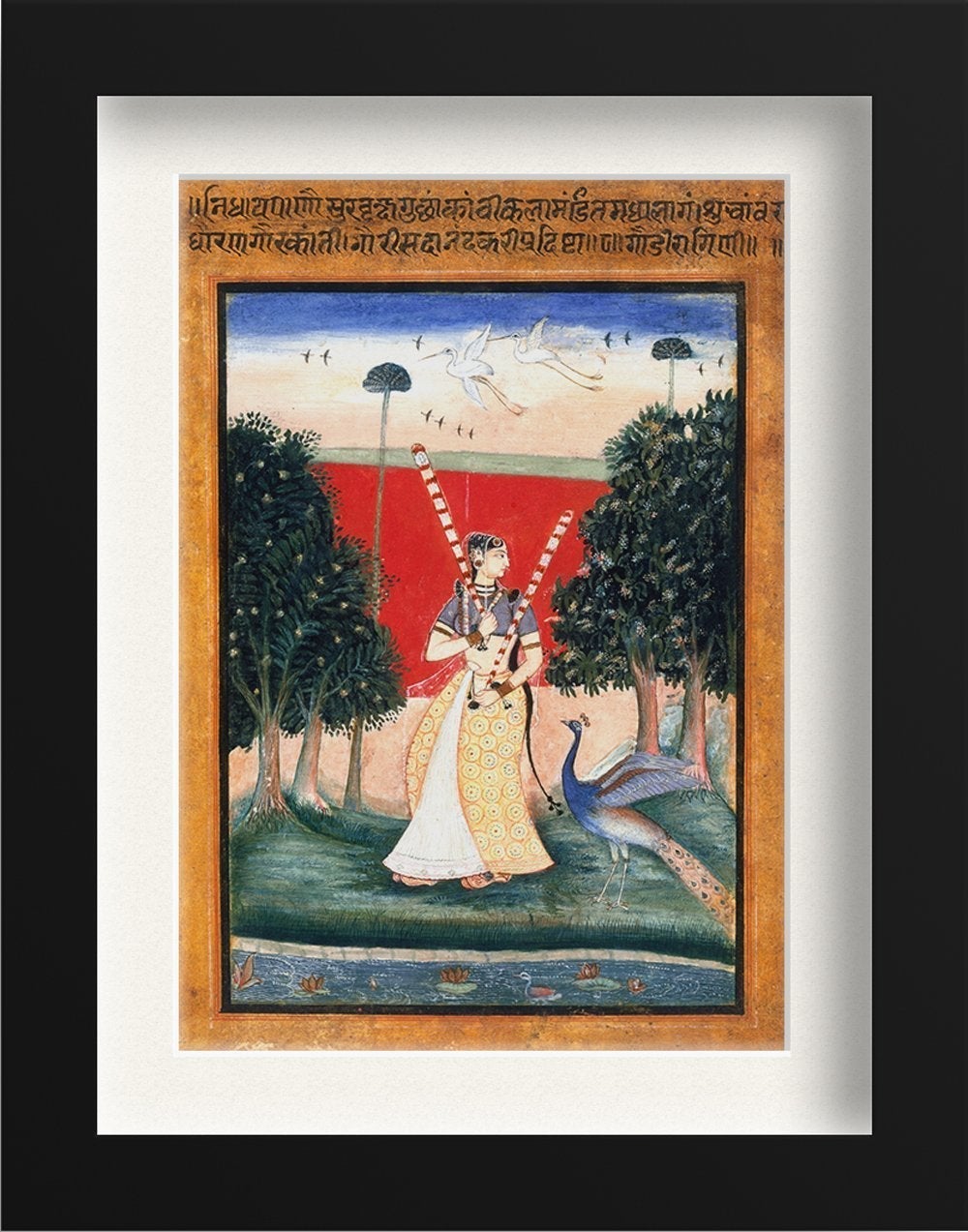 Ragamala paintings of raag malkauns Painting - Meri Deewar 2 : 3 Vertical Premium Wall Art Canvas by MeriDeewar