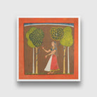 Ragini-possibly-Asavari-Folio-from-a-Ragamala Painting - Meri Deewar 1 : 1 Square Premium Wall Art Canvas by MeriDeewar