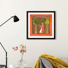 Ragini-possibly-Asavari-Folio-from-a-Ragamala Painting - Meri Deewar 1 : 1 Square Premium Wall Art Canvas by MeriDeewar