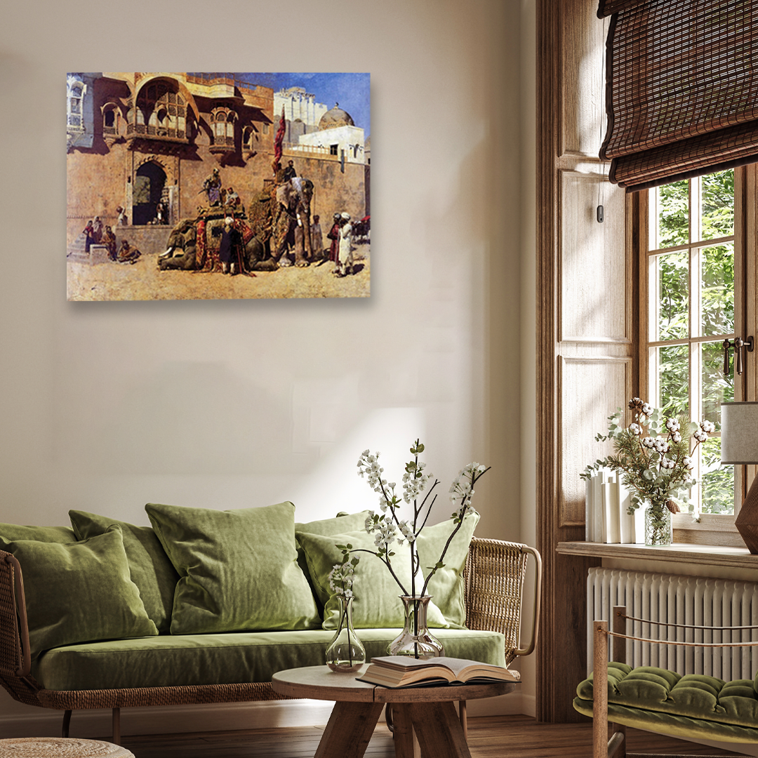 Raja of Jodhpur Painting 4 : 3 Horizontal Premium Wall Art Canvas by MeriDeewar