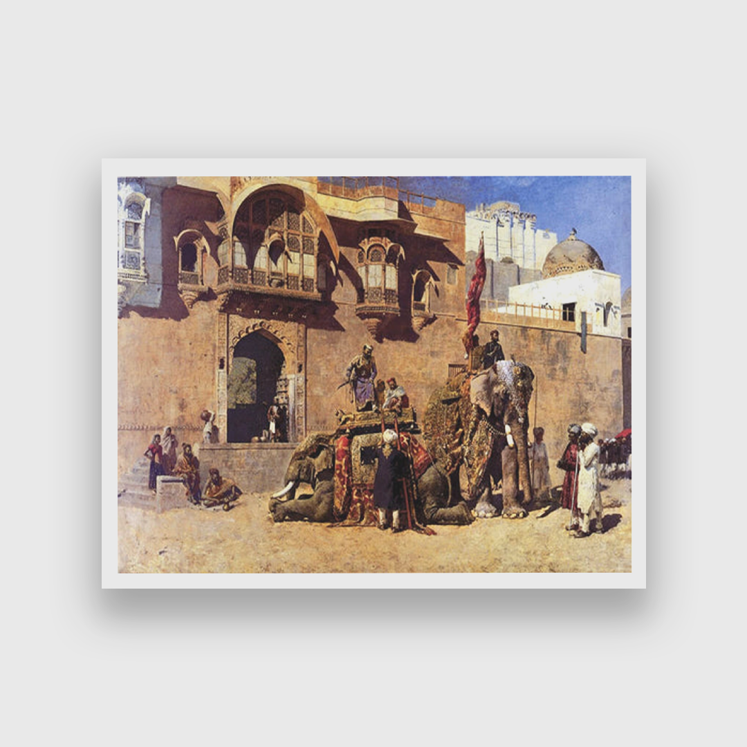 Raja of Jodhpur Painting 4 : 3 Horizontal Premium Wall Art Canvas by MeriDeewar