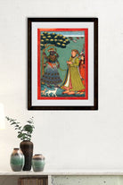 Raja Sidh Sen’s Vision of Savari Durga Painting - Meri Deewar 2 : 3 Vertical Premium Wall Art Canvas by MeriDeewar