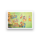 Rajasthani Traditional Wall Painting 3 : 2 Horizontal Premium Wall Art Canvas by MeriDeewar