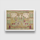 Rama and Sita in Royal Palace panting 3 : 2 Horizontal Premium Wall Art Canvas by MeriDeewar