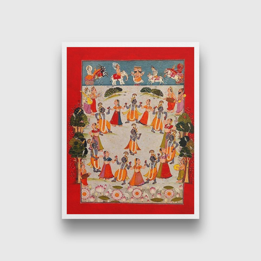 Rasalila Painting - Meri Deewar 3 : 4 Vertical Premium Wall Art Canvas by MeriDeewar