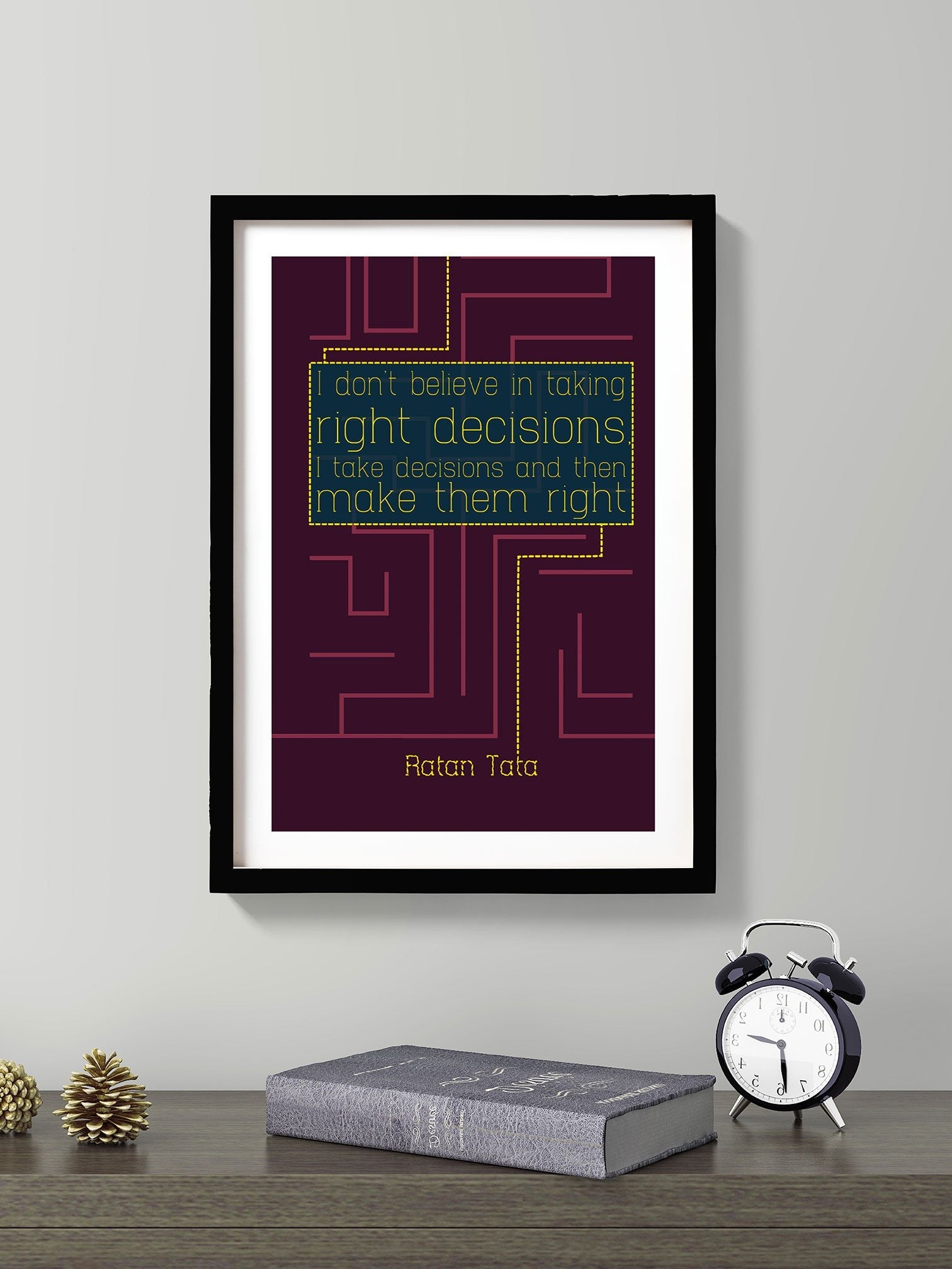 Ratan tata Art Painting - Meri Deewar 2 : 3 Vertical Premium Wall Art Canvas by MeriDeewar